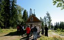 У часовни Александра Невского на Александровской горе